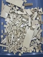 1 lb. Mixed Tan Colored Legos - standard blocks and unique pieces (Lot B)