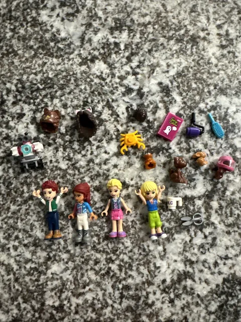 LEGO Friends Mini Dolls Lot of 4 Mini Figures + Accessories Bundle Genuine LEGO