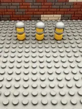 (L-2) LEGO® 375 Helmet Knight Space 193a2 Old Light Gray Lot of 3