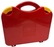 Lego Red Carrying Case Hard Plastic Latching Storage Box with Dividers 11x10x3