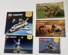 3 In 1 Lego Creator 31102, 31117 (2) 31102, 31124, Instruction Books Only