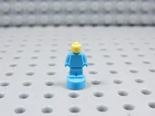 LEGO Medium Azure w/ Yellow Head Statuette Statue Trophy Accessory Minifig BS