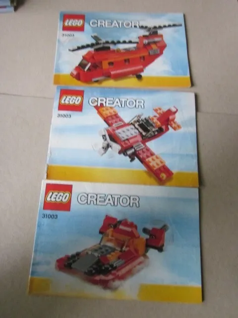 Lego Building Instructions Creator 31003 Part 1,2,3, Part 1,2,3