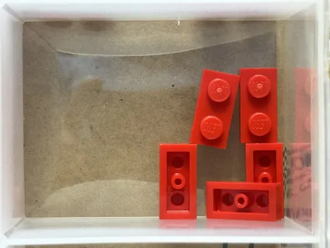 LEGO Parts - Red Plate 1 x 2 - No 3023 - QTY 5
