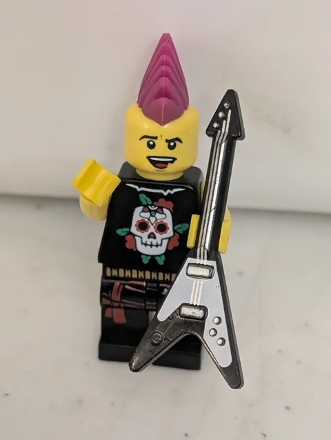 Lego Minifigure 8804 Series 4 Collectible Punk Rocker CMF