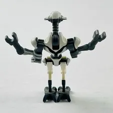 LEGO General Grievous Minifigure - Star Wars, Gray White, Four Arms