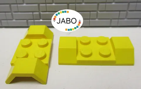 (B8/7) LEGO 2 x 3787 Mudguard 2x4 yellow 7735 6671 604 6667 167