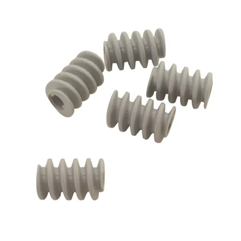 5 NEW LEGO Technic, Gear Worm Screw,Axle Opening Type II Light Bluish Gray