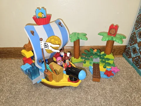 LEGO Duplo Jake's Pirate Ship Bucky Retired 10514 Complete except Shovel READ