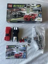 LEGO SPEED CHAMPIONS: Chevrolet Camaro Drag Race (75874) Complete MISSING Book 1