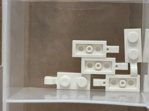 LEGO Parts - White Plate 1 x 2 with Clip on End - No 63868 - QTY 5