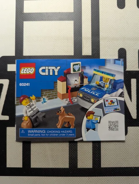 LEGO City 60241 Police Dog Unit Manual Only! No Bricks! Book Only 2020 Woof!