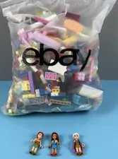 LEGO 3.5 LBS Bulk Mixed Parts Lot Multicolor Bricks Plates Pieces w/3 Minifigs!