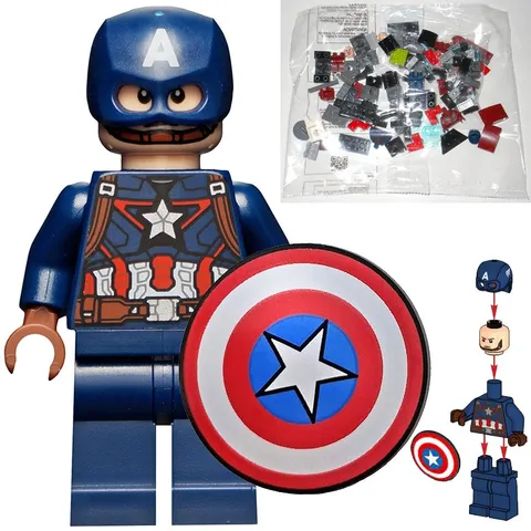LEGO Captain America minifigure (NEW, NEVER BUILT) 76314 76323 76260 76189 76262