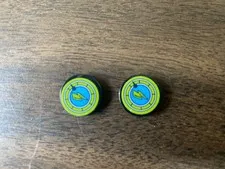 LEGO 14769pb231 Round Tile 2x2 Lime Lightning Bolt in Azure Circle, 41346