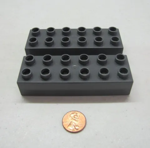 Lego Duplo 2 2x6 GRAY GREY BRICKS BLOCKS Building Block House