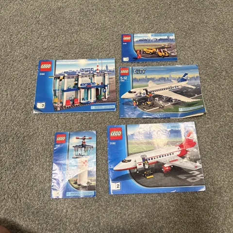 RARE Lego City Manual Lot 5 Booklets 2 Plane, 1 Airport, 2 Other