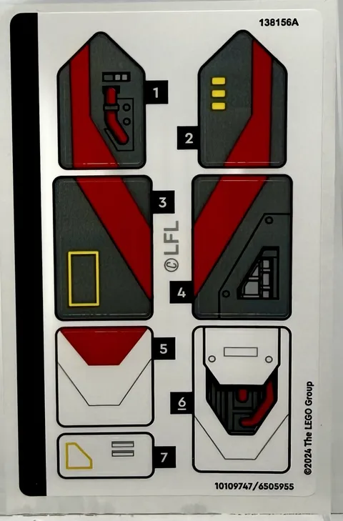 LEGO® Star Wars 75388 Jedi Bob’s Starfighter STICKER SHEET ONLY - BRAND NEW