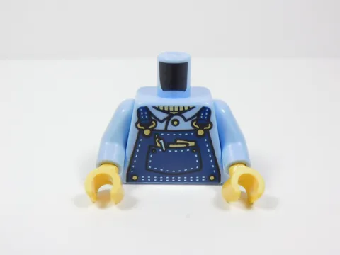 LEGO Blue Printed Torso Minifig Overall Bibs H12