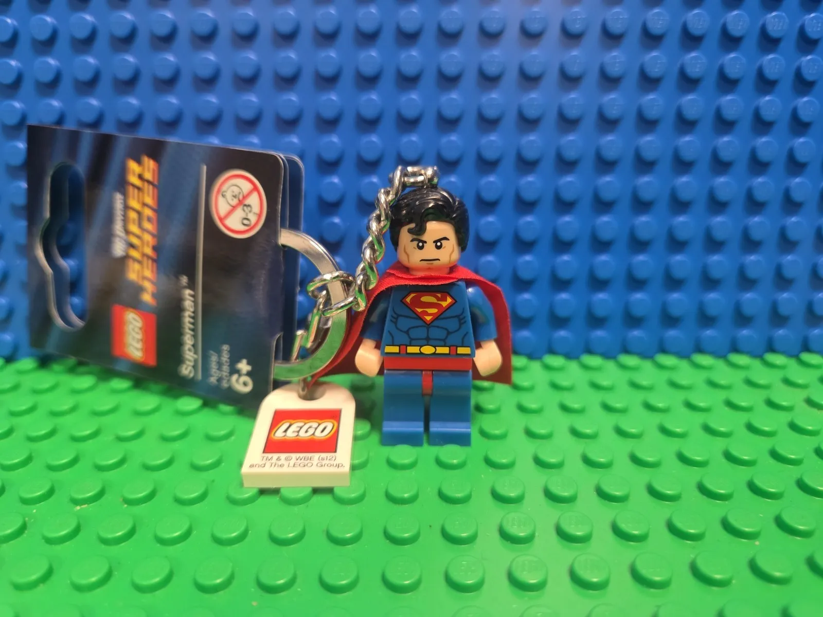 Lego Superman Key Chain Minifigure DC Super Heroes 853430 CMF Lot Rare Retired 