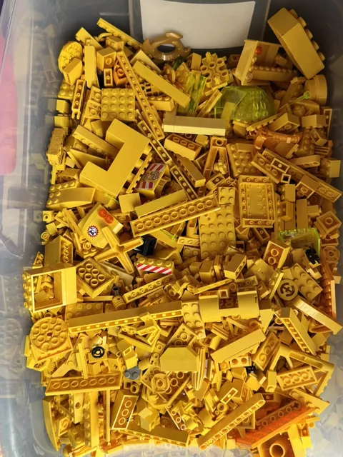 5 Lb LEGO Bulk Random Pieces Yellow