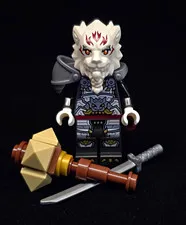 Lego Ninjago Zilvar Minifigure njo1074 with Mace & Sword,  Dragons Rising 71863