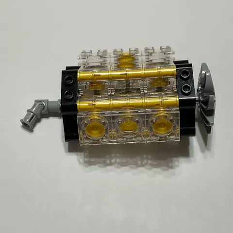 LEGO Technic V6 Engine Trans-Clear Block - MOC Ready - READ DESCRIPTION