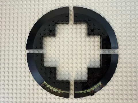 (4) LEGO Corner Round 10 X10 Slope 33 Edge-BLACK -58846-Mars Mission