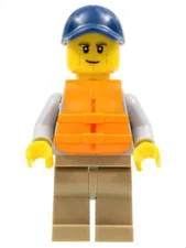 LEGO: Kayaker Dark Blue Cap Life Jacket (cty0987)