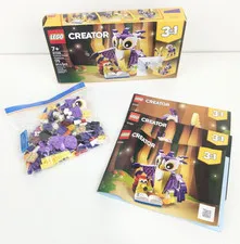 LEGO 31125 CREATOR 3 in 1 Fantasy Forest Creatures 100% Complete w/ Box & Manual