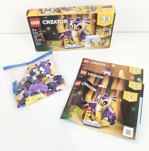 LEGO 31125 CREATOR 3 in 1 Fantasy Forest Creatures 100% Complete w/ Box & Manual