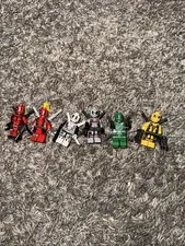 Lot of 6 Custom LEGO Minifigures Marvel Deadpool’s Green Yellow White
