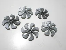 LEGO Propeller 7 Blade 6 Diameter Flat Silver Piece Part # 87751 Fan 5 Pieces