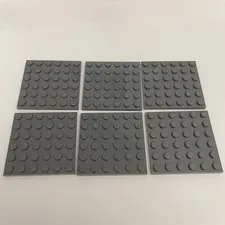 Lego 3958 Dark Gray Replacement Parts Pieces Lot of 6