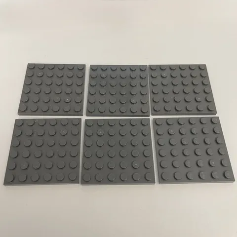 Lego 3958 Dark Gray Replacement Parts Pieces Lot of 6