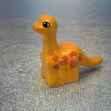 Lego Duplo Orange Dinosaur  Brachiosaurus Orange Spots Figure