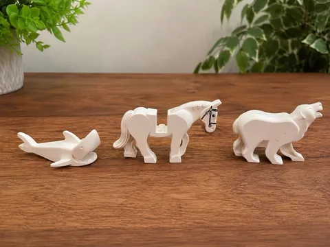 Vintage LEGO Animal Lot White Horse Polar Bear Shark Classic Parts Figures