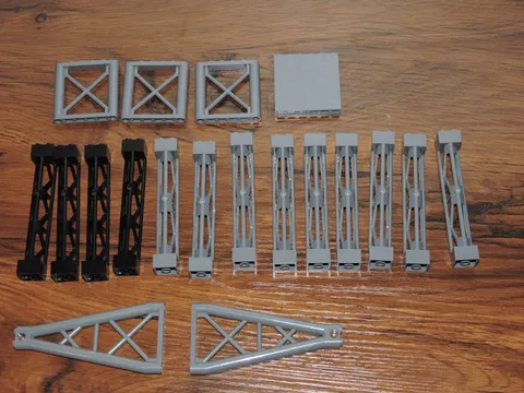 LEGO Support Girder Wall Dark Gray Grey Black Lot