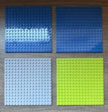 LEGO 4 Mixed Colors 16 X 16 DOT 5 x 5 INCH PLATES PLATFORMS BASEPLATES