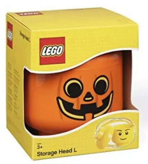 LEGO Halloween Pumpkin Large Storage Head Container New In Boc