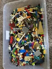 LEGO 8 LBS Bulk USED LOT of Bricks Small Plates Parts Pieces NO MINIFIGURES