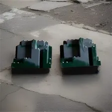 Lego Lot x2 dark gray greenish rock panels.
