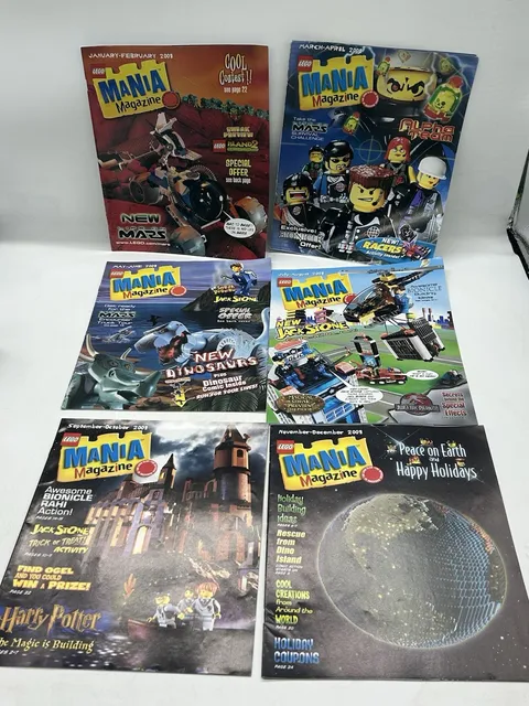 Lego Mania Magazine 2001 Complete SET All 6 Issues