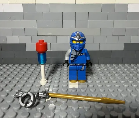 LEGO NINJAGO Jay ZX Minifigure w/ Silver Armor & Golden Spear