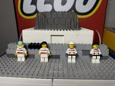 Vintage LEGO Town Minifigure Lot 4 Res-Q Rescue S Logo 1980s 1990s Classic