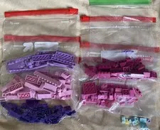 Mixed Pink Purple And Pastel Pieces Lego Lot 