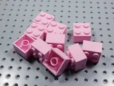 LEGO Lot of 10 Pink 2x2 Bricks BN