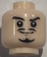 Lego Figure Head With Mustache Unknown Minifig Maybe Retro Dont Know !