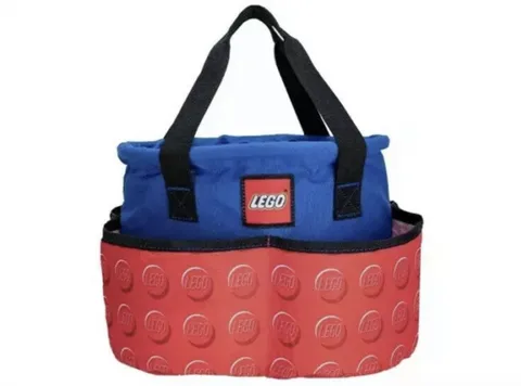 Lego Storage Bin Bucket Travel Collapse Bag Carry Organizer Red Blue New Tote