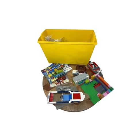 LEGO Bulk Lot Classic Mixed Bricks Manuals Yellow Storage Bin